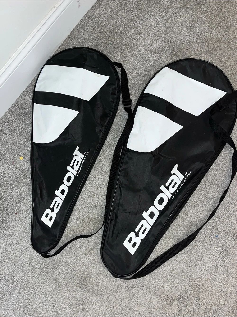 Babolat Babo Series Tennis Single Racquet Bag single Black White Carry on bag
